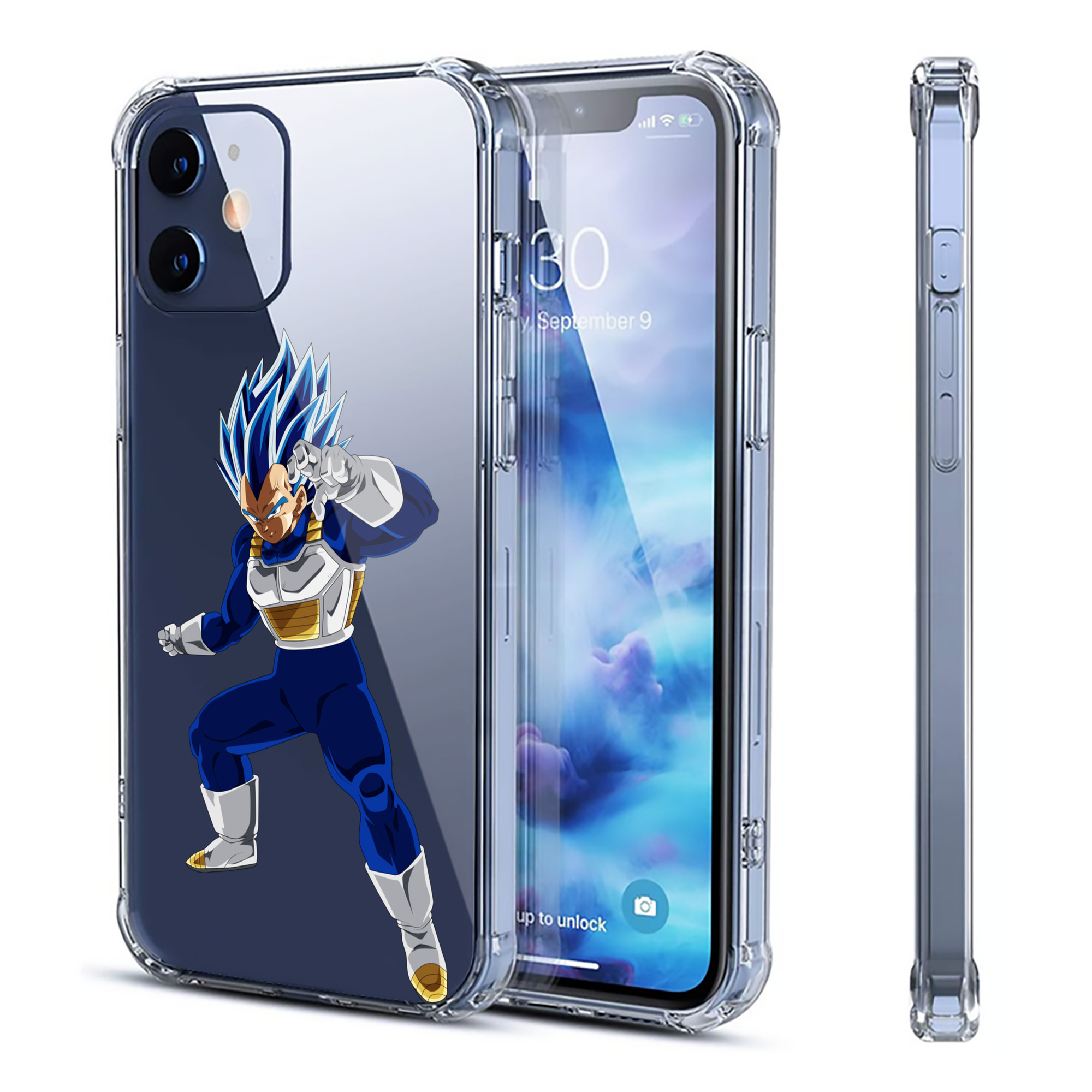 （画像用） ドラゴンボール ベジータ四世（Bejīta Yonsei）DRAGON BALL Vegeta IV 【iPhone 12シリーズ対応】透明スマホケース（クリアソフトケース）